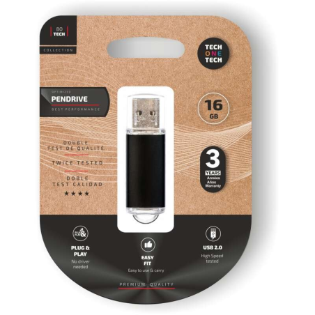 clé USB noire TechOneTech 16Go
