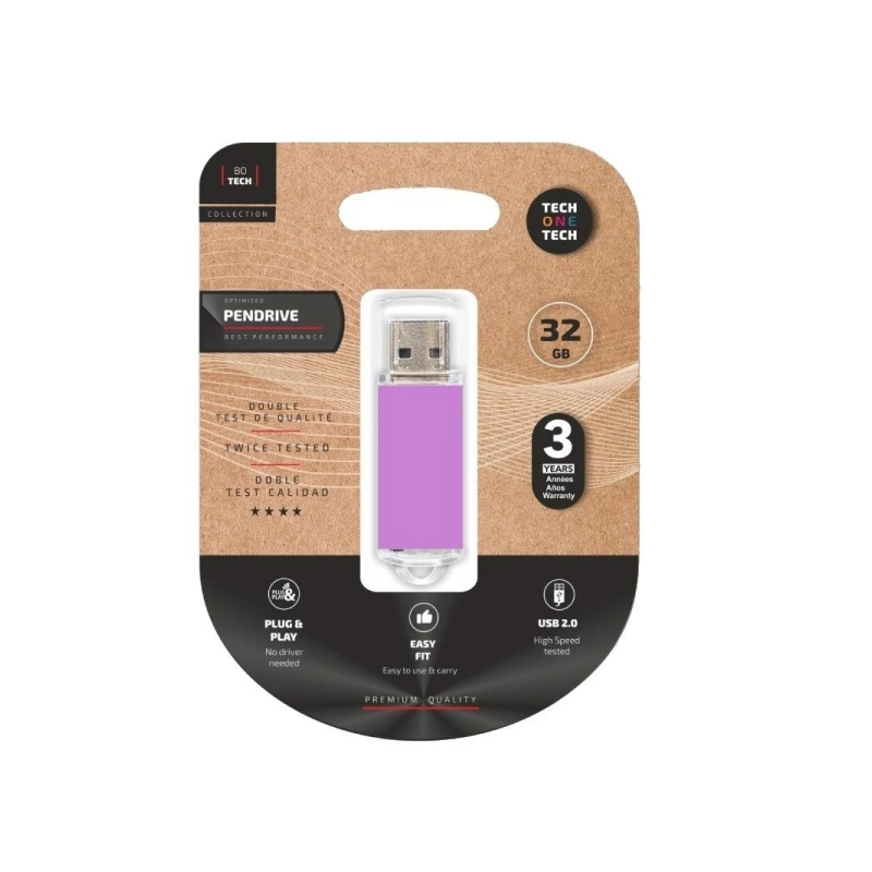 Clé USB 2.0 16 Go lilas TechOne Tech Basic Clé USB 2.0 16 Go lilas TechOne Tech Basic