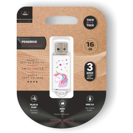 clé USB licorne multicolore 16 Go