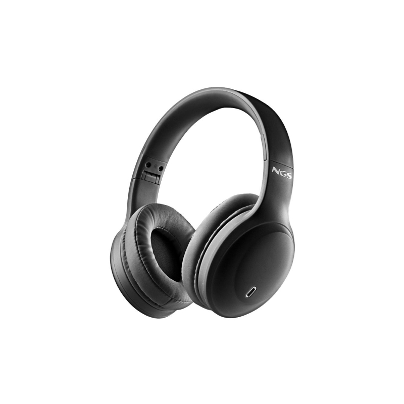 NGS Artica Glacier Casque Bluetooth noir 75 h batterie amovible