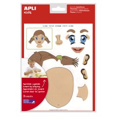 â LOT de 5 Autocollants Ã thÃ¨me Apli pour le visage - 144 unitÃ©s - DÃ©veloppÃ©s avec des Ã©ducateurs - Aide Ã en stock