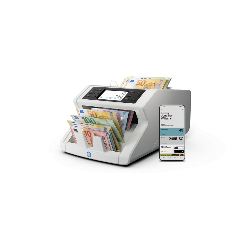 Safescan 2485-SC Compteuse de billets, blanc 300 feuilles