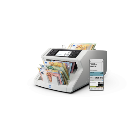 Compteuse billets blanche Safescan