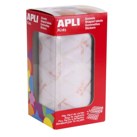 ✅ Apli Autocollants Triangulaires Blancs - 20x20x20mm - Adhésif Permanent - 2832 Autocollants par Rouleau - Nor en stock