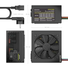 Alimentation PC Aisens noire 500W