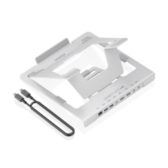 Support ordinateur portable gris USB-C