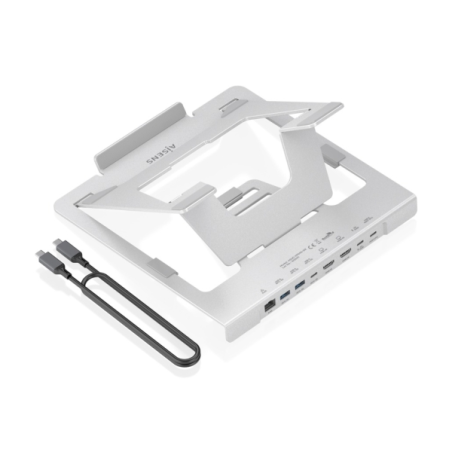 Support ordinateur portable gris USB-C