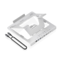 Aisens Support ordinateur portable 16" USB-C 7-en-1 gris