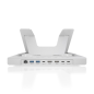 Aisens Support ordinateur portable 16" USB-C 7-en-1 gris