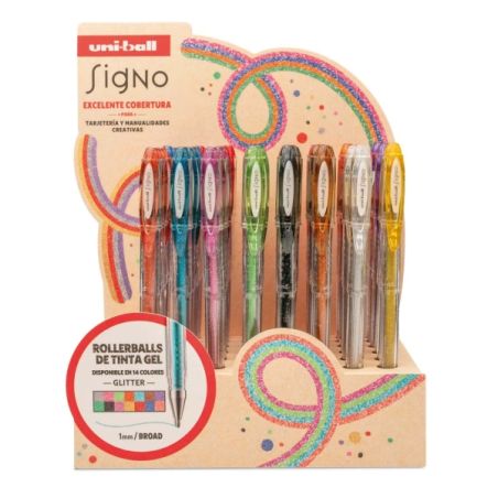 Stylos gel Uniball scintillants