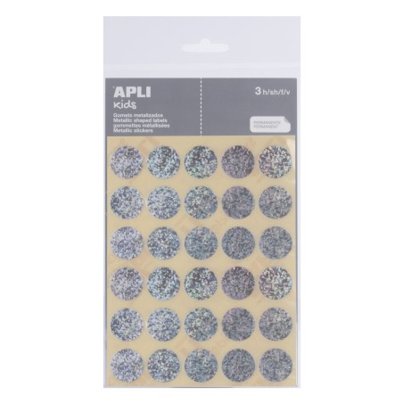 ✅ LOT de 10 Sachet Apli de Gomets ronds en argent Ø 20 mm - 90 unités - Adhésif permanent - Développement de en stock