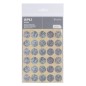 LOT de 10 Sachet Apli de Gomets ronds en argent Ø 20 mm - 90 unités - Adhésif permanent - Développement des compétences et des