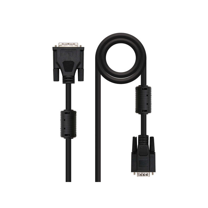 Câble DVI 18+5 vers SVGA HDB15 mâle 5 m noir Nanocable
