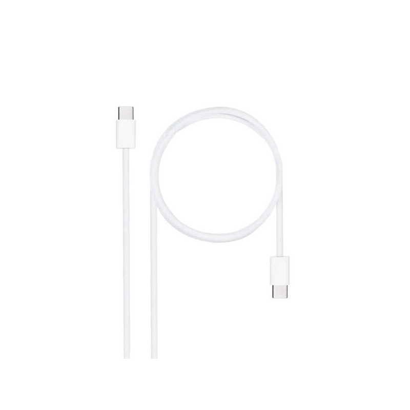 Câble USB-C 2.0 Nanocable 60W 3A 1 m Blanc