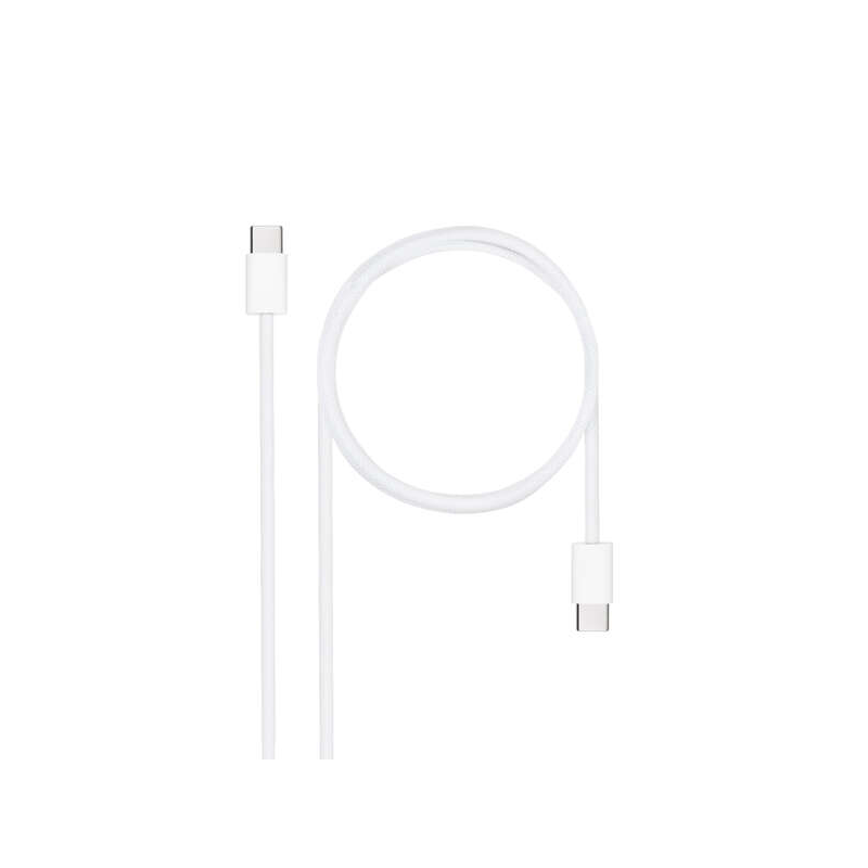 Câble USB-C 2.0 Nanocable 60W 3A 2 m Blanc Câble USB-C 2.0 Nanocable 60W 3A 2 m Blanc