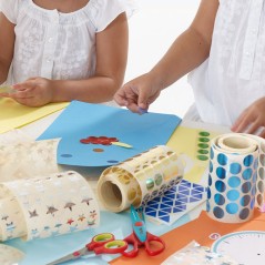 LOT de 10 Sachet Apli de Stickers Ronds Ø 20mm de Couleur Or avec Adhésif Permanent - 90 Stickers sur 3 Feuilles - Idéal pour