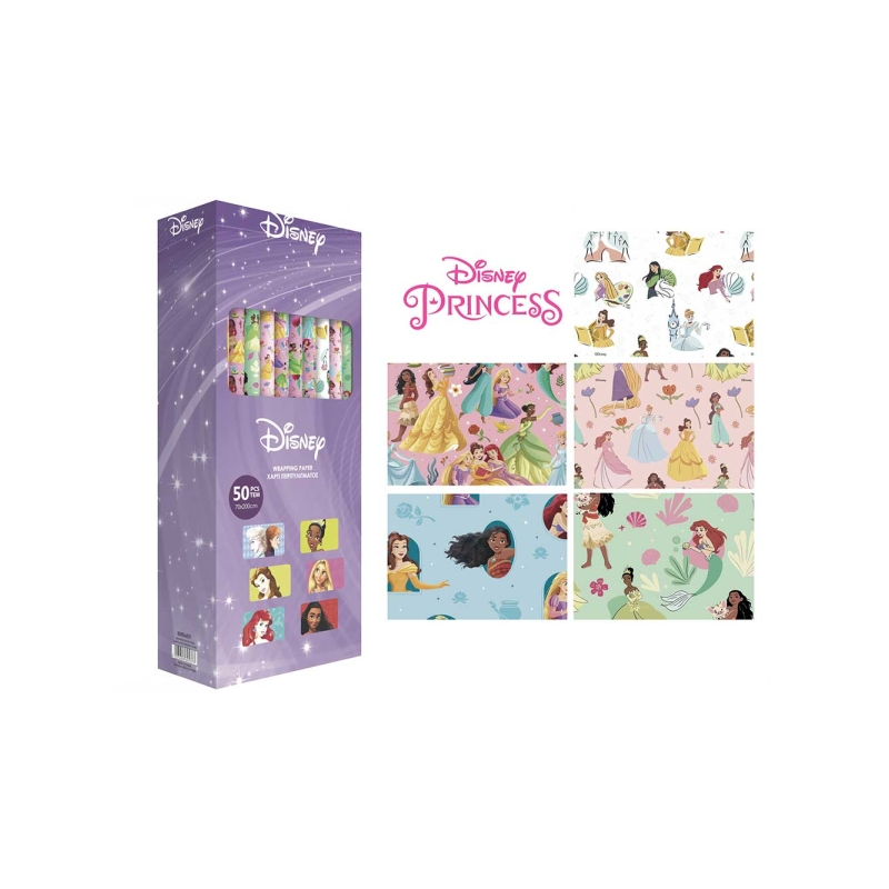 Papier cadeau Disney Princesses 50 rouleaux 70x200 cm Papier cadeau Disney Princesses 50 rouleaux 70x200 cm