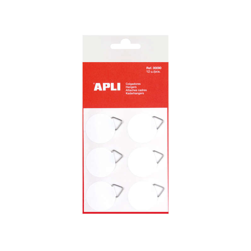Lot de 10 cintres auto-adhésifs ronds Apli Ø30 mm multicolores Lot de 10 cintres auto-adhésifs ronds Apli Ø30 mm multicolores