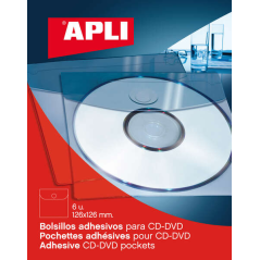 Pochettes adhésives transparentes CD DVD
