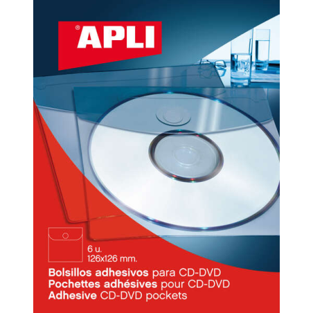 Pochettes adhésives transparentes CD DVD