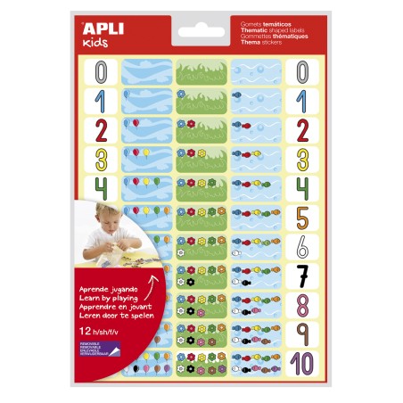 ✅ LOT de 5 Autocollants à thème Apli Numbers - 660 autocollants sur 12 feuilles - Aide à identifier et à qua en stock