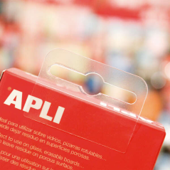Cintres auto-adhésifs Apli Eurohole transparents x100
