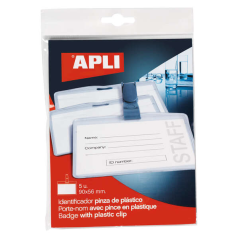 Identifiant Apli transparent avec clip