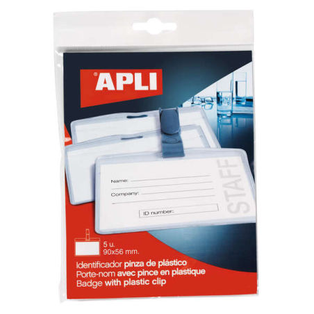 Identifiant Apli transparent avec clip
