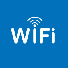 Étiquette signalisation Wifi bleue Apli