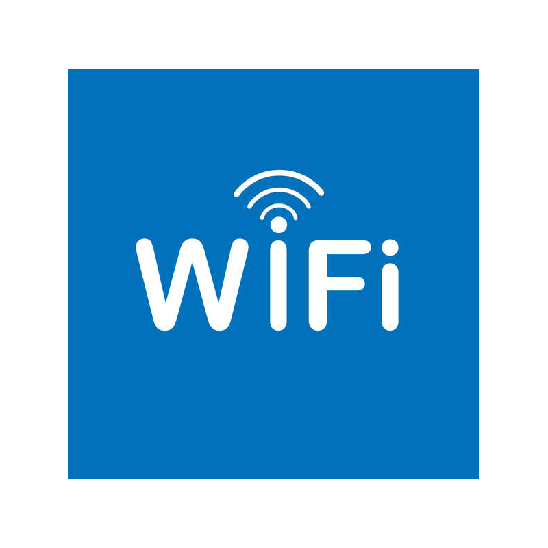 Étiquette signalisation Wifi Zone bleue Apli Étiquette signalisation Wifi Zone bleue Apli
