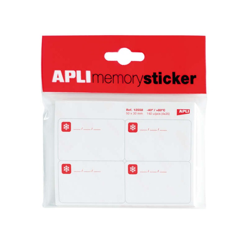 Apli Memory Sticker congélateur blanc 50x30 mm Apli Memory Sticker congélateur blanc 50x30 mm