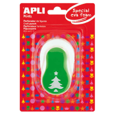 Poinçon sapin Noël multicolore