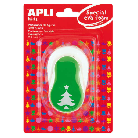 Poinçon sapin Noël multicolore