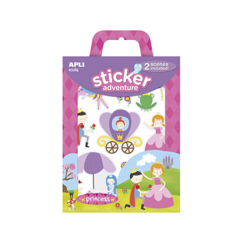 Apli Lot de 2 sets stickers papier princesse 39 pièces Apli Lot de 2 sets stickers papier princesse 39 pièces
