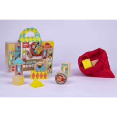 Blocs en bois multicolores empilables