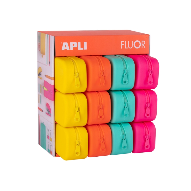 Apli Expositor 12 étuis silicone assortis 75 x 185 x 55 mm