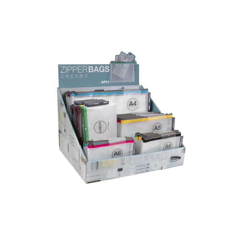 Apli Sachets zippés 80 unités, 4 tailles, multicolores