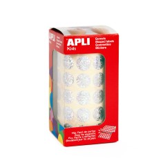 ✅ Gomets holographiques ronds Apli - Taille Ø 15 mm - Adhésif permanent - 59 feuilles prédécoupées - Dével en stock