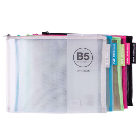 Apli Porte-tout enveloppes nylon B5 assorties