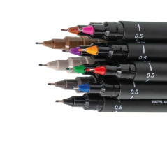 Expositor de 168 feutres calibrés Uni-ball assortis
