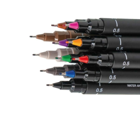 Expositor de 168 feutres calibrés Uni-ball assortis