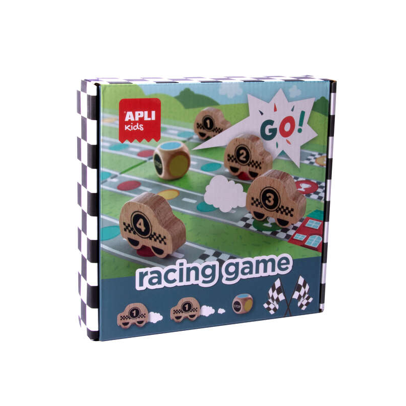 Jeu de société Apli Racing Game en bois multicolore Jeu de société Apli Racing Game en bois multicolore
