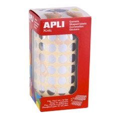 ✅ Apli Round Gomets Silver Metallic - Ø 10,5 mm - 5192 unités par rouleau - Développe les compétences et les en stock