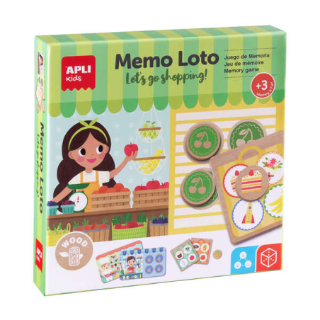 Jeu de loto en bois multicolore