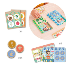 Jeu de loto en bois multicolore