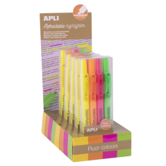surligneurs rétractables multicolores