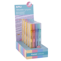 Surligneurs pastel rétractables