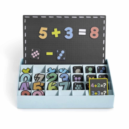 Jeu de nombres magnétiques multicolores Apli, 51 pièces