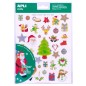 LOT de 5 Apli Christmas Theme Stickers - 99 Stickers sur 3 Feuilles - Illustrations Pédagogiques - Adhésif Amovible - Encre Or