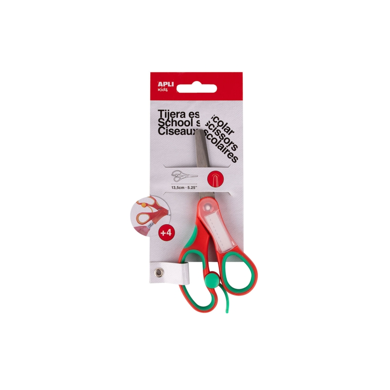 Ciseaux scolaires Apli Kids 13 cm rouge pointe arrondie